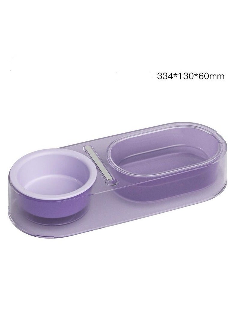 High quality beautiful ceramic double feeding bowl Warm food Equipped with spoon Purple Color - pzsku/Z72E930F3B58691FC901CZ/45/_/1736626748/73aea5f0-3047-422a-8c13-dc261dee7619