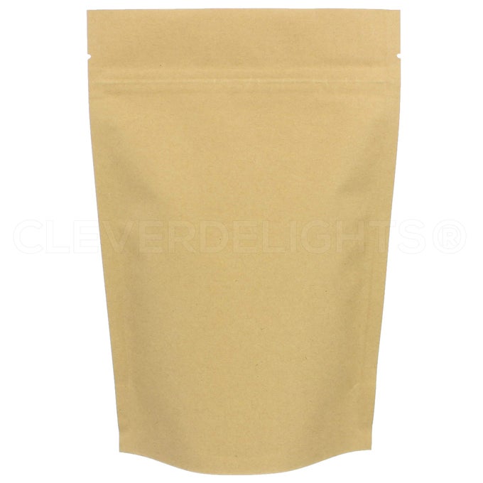 KRAFT STAND UP POUCHES 8OZ 100 PACK 6 X 9 X 3