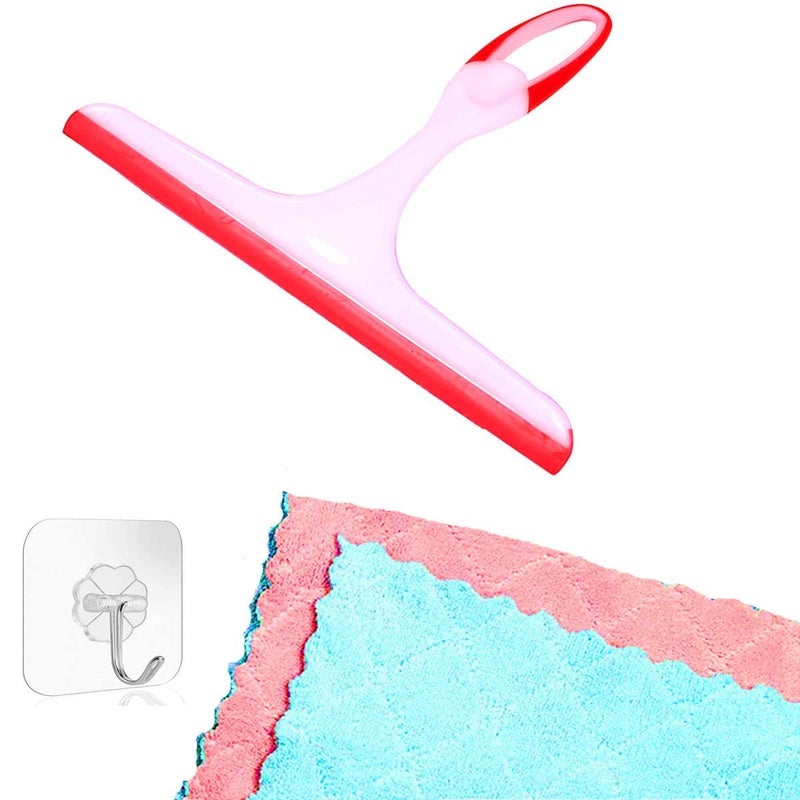 MoneySo MonySo Car Wash Wiper Windshield and Kitchen Table Platform Cleaning Wiper 1Self Adhesive Wall Hooks Heavy Duty Sticky Wall Hooks for Hanging Strong 2 Cotton Cleaning Cloth 2 - Image 1