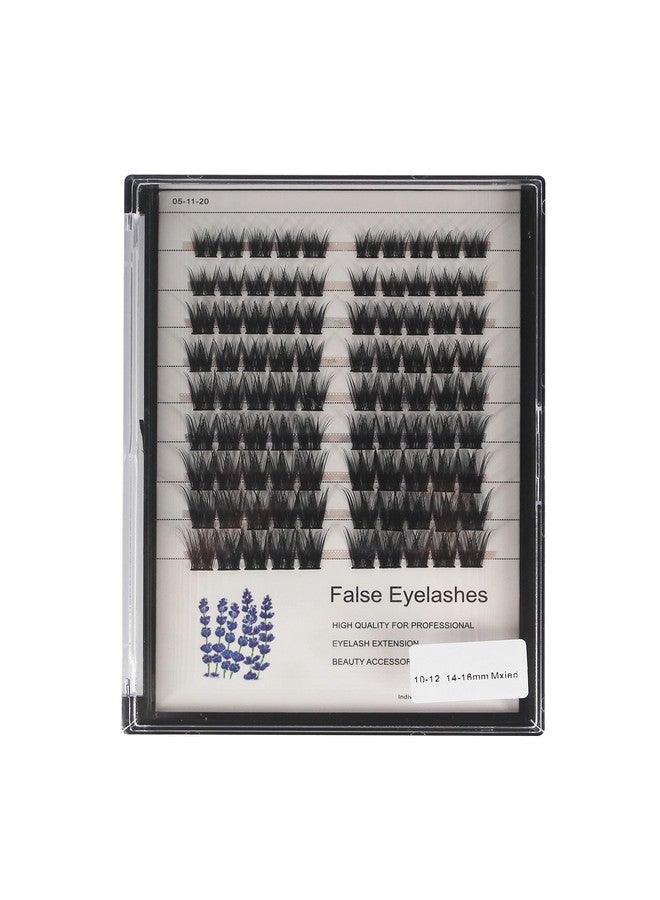 Hannahool Wide Stem Cluster Diy Eye Lashes Extensions Mixed 10 12 14 16Mm/14 16 18Mm Individual False Eyelashes D Curl Dramatic Volume Eyelashes (Mixed 10 12 14 16Mm) - Image 2