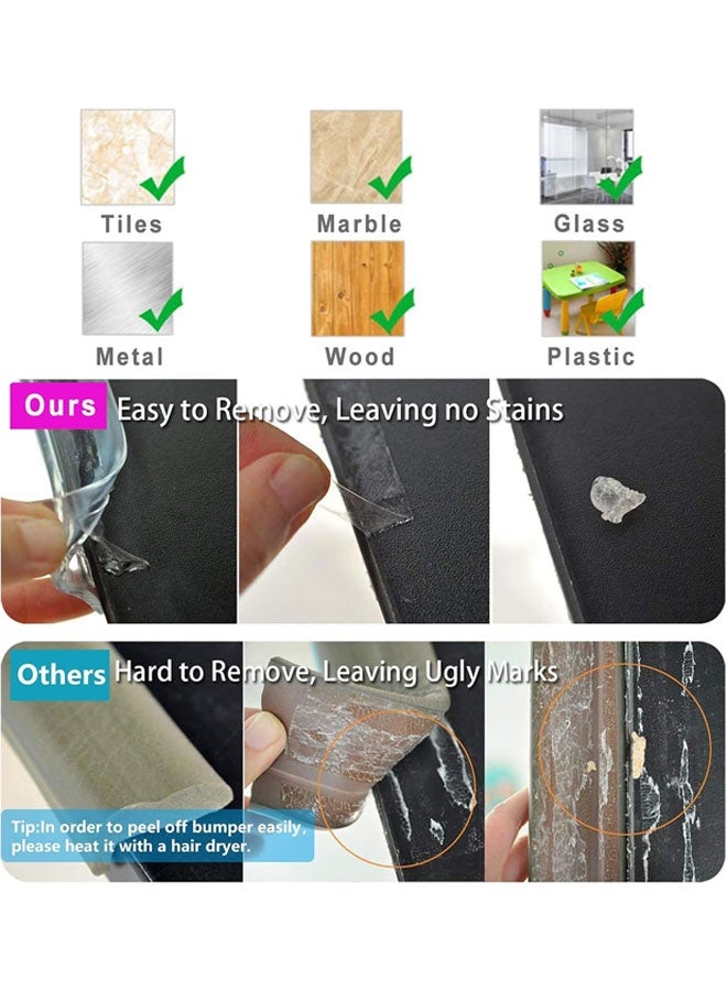 2M Baby Edge and Guard,Clear Baby Edge Protector 100% Silicone,Baby Proofing Corner,Furniture Corner Guard & Edge Safety, Edge Protector for Child Table Cabinets Furniture Bumper - Image 3