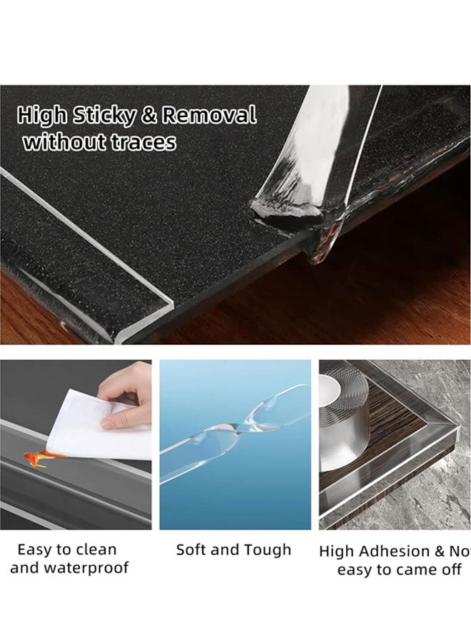 2M Baby Edge and Guard,Clear Baby Edge Protector 100% Silicone,Baby Proofing Corner,Furniture Corner Guard & Edge Safety, Edge Protector for Child Table Cabinets Furniture Bumper - Image 4