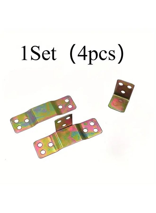 4pcs Heavy Duty Metal Bed Frame Hinge Thickened Support Hardware Kit Furniture Connectors - Image 1
