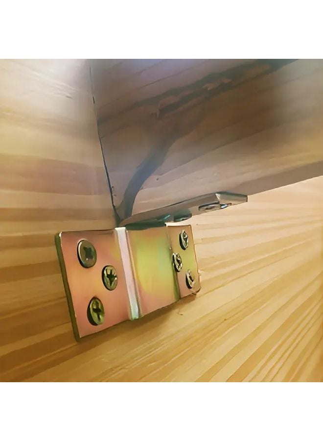 4pcs Heavy Duty Metal Bed Frame Hinge Thickened Support Hardware Kit Furniture Connectors - Image 5