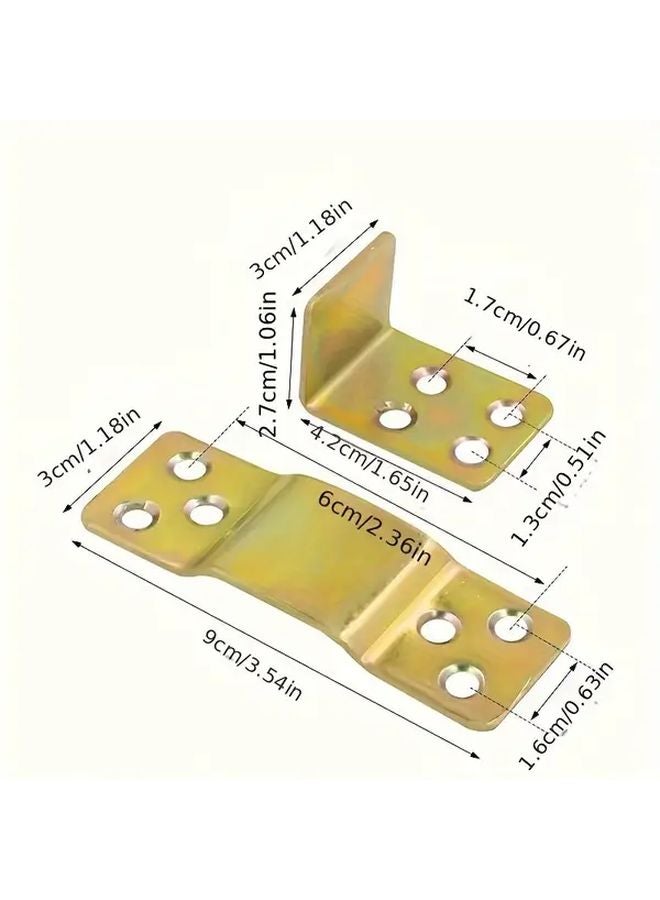 4pcs Heavy Duty Metal Bed Frame Hinge Thickened Support Hardware Kit Furniture Connectors - Image 3