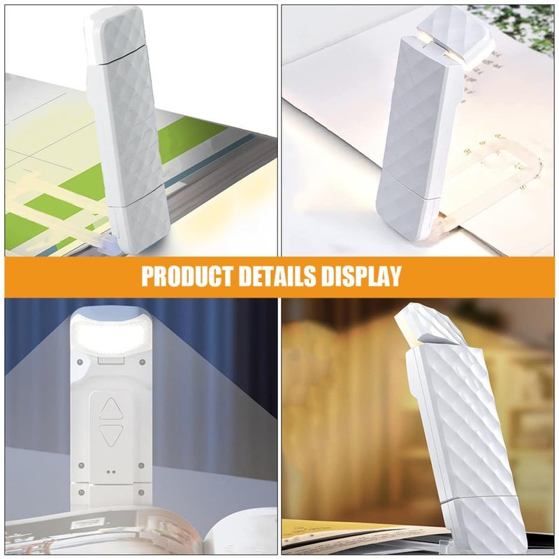 مصباح قراءة قابل لإعادة الشحن عبر USB، بقصّة تثبيت، 3 ألوان قابلة للتعديل، دوران 360 درجة. - Image 4