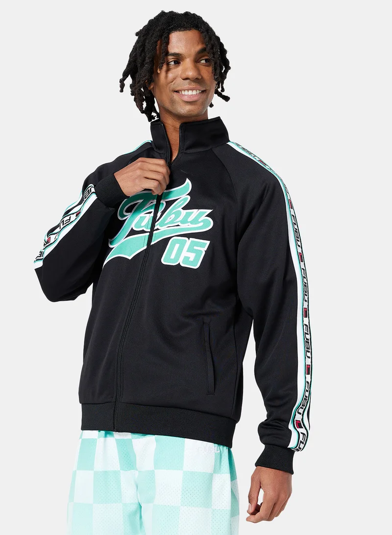 FUBU Varsity Tape Track Jacket
