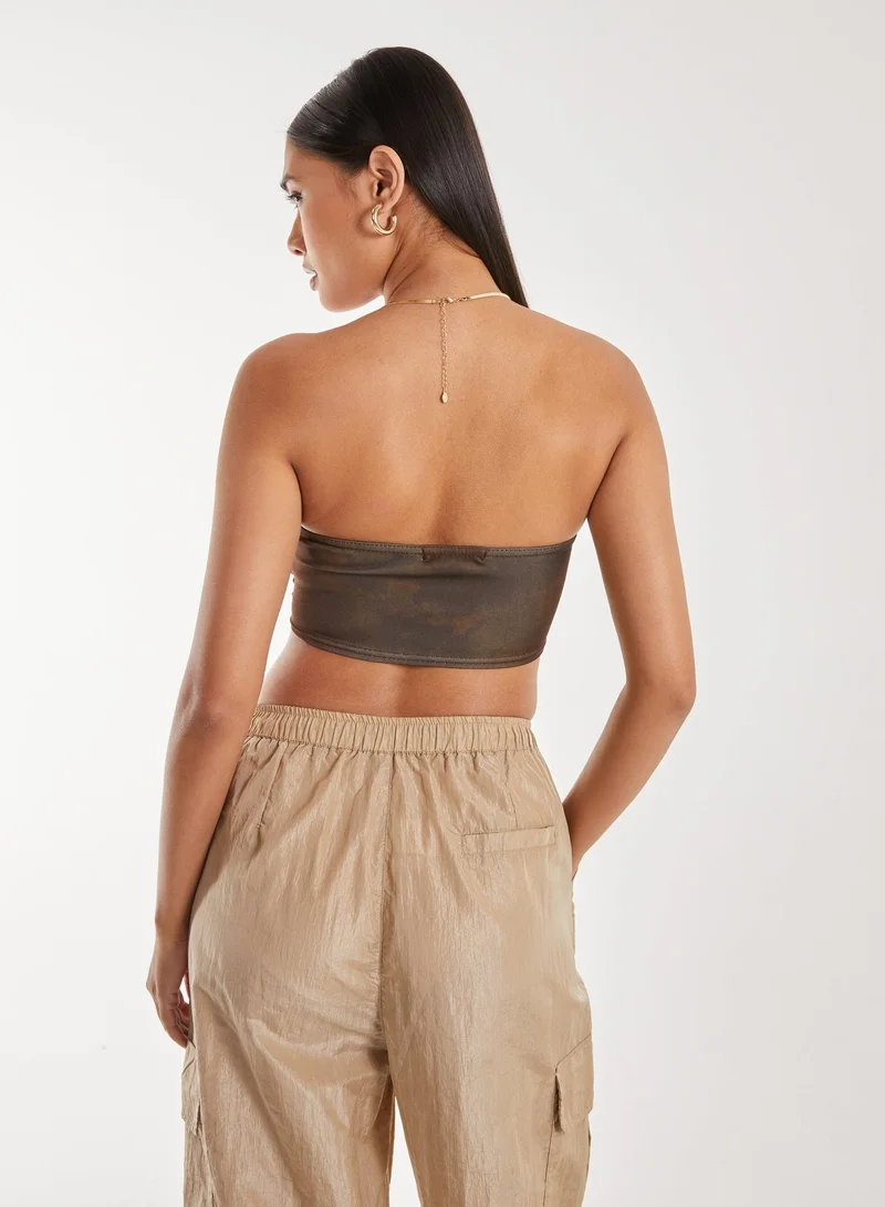 Pink Vanilla Watermark Seam Corset Top
