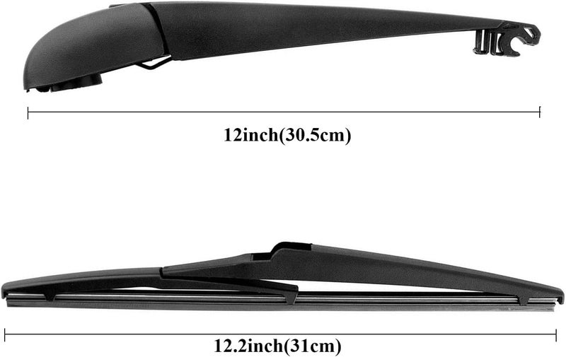 DUILEO Rear Windshield Wiper Arm & Blade Set for Jeep Grand Cherokee 2011-2013 - Image 2