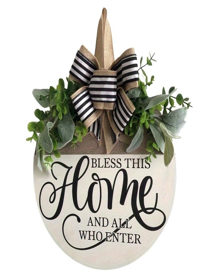 BOBOAR Spring Summer Decorations Wreath Welcome Home Sign for Front Home Door Decorations Outside All Seasons - Image 1