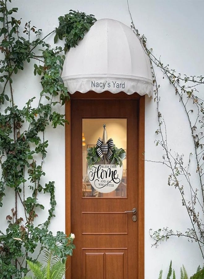 BOBOAR Spring Summer Decorations Wreath Welcome Home Sign for Front Home Door Decorations Outside All Seasons - Image 4
