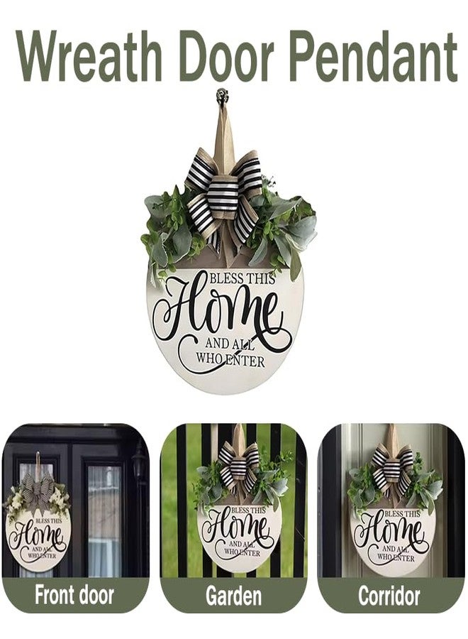 BOBOAR Spring Summer Decorations Wreath Welcome Home Sign for Front Home Door Decorations Outside All Seasons - Image 3