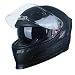 BEON Full Face Motorcycle Helmet Street Bike Helmet with ClearTinted Visors and Multiple Vents Motocross Casco DOT Approved for Adult Men Women SXL M Matte Black - Image 2