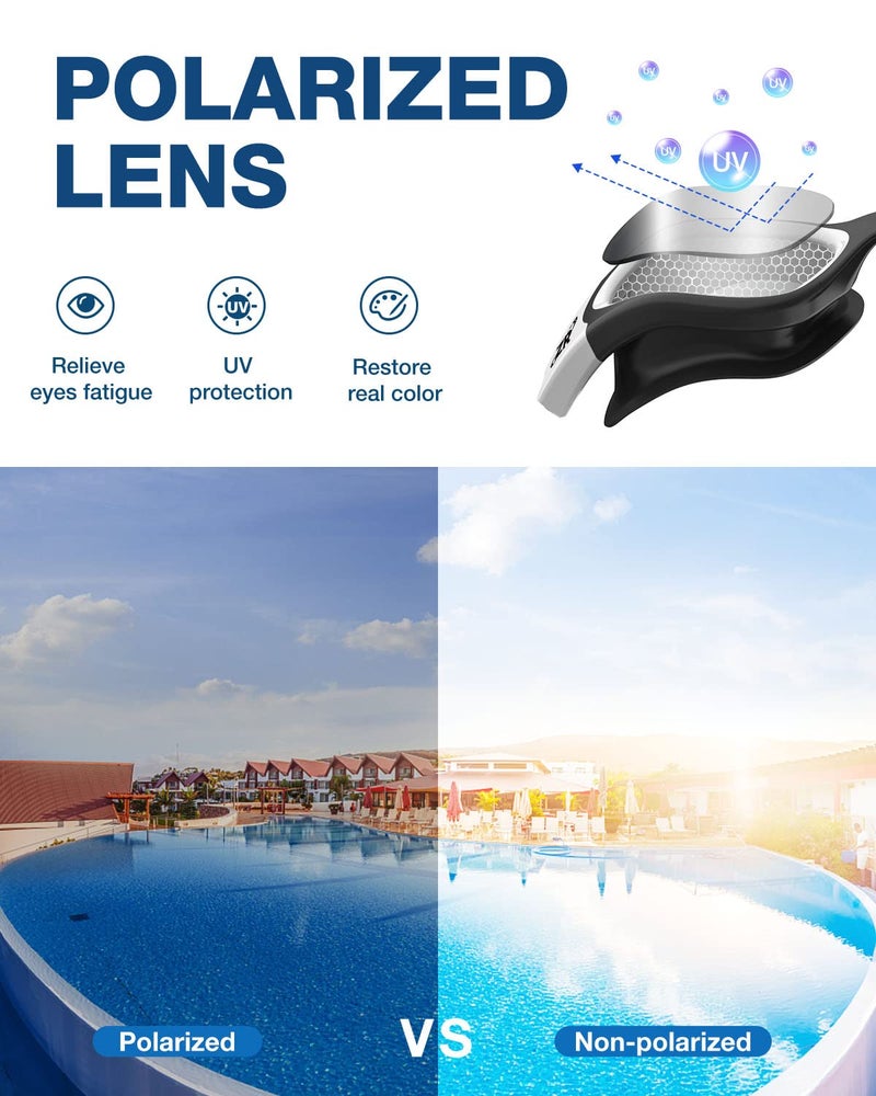ZIONOR Swim Goggles, Upgraded G1 Polarized Swimming Goggles UV Protection Anti-fog Adjustable Strap for Men Women Adult Indoor or Outdoor (Polarized Mirror Silver Lens) - Image 2