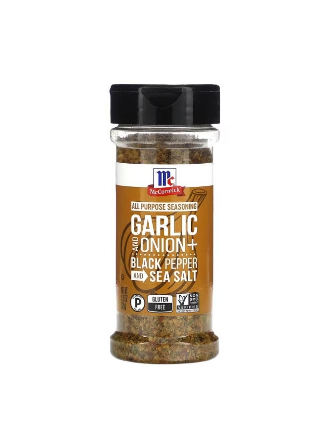 McCORMICK - All Purpose Seasoning Garlic and Onion  Black Pepper and Sea Salt 4.25 oz 120 g - Image 1