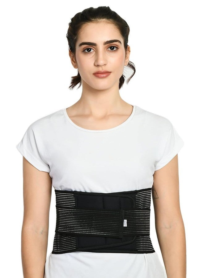 ZEDAN Lower Back Brace Support/Lumbar Support | Waist Belt for Back Pain Relief, Back Sprains, Strains, Sciatica | Compression Belt with Dual Adjustable Strap | For Men & Women | Universal Fit (Black) - Image 2