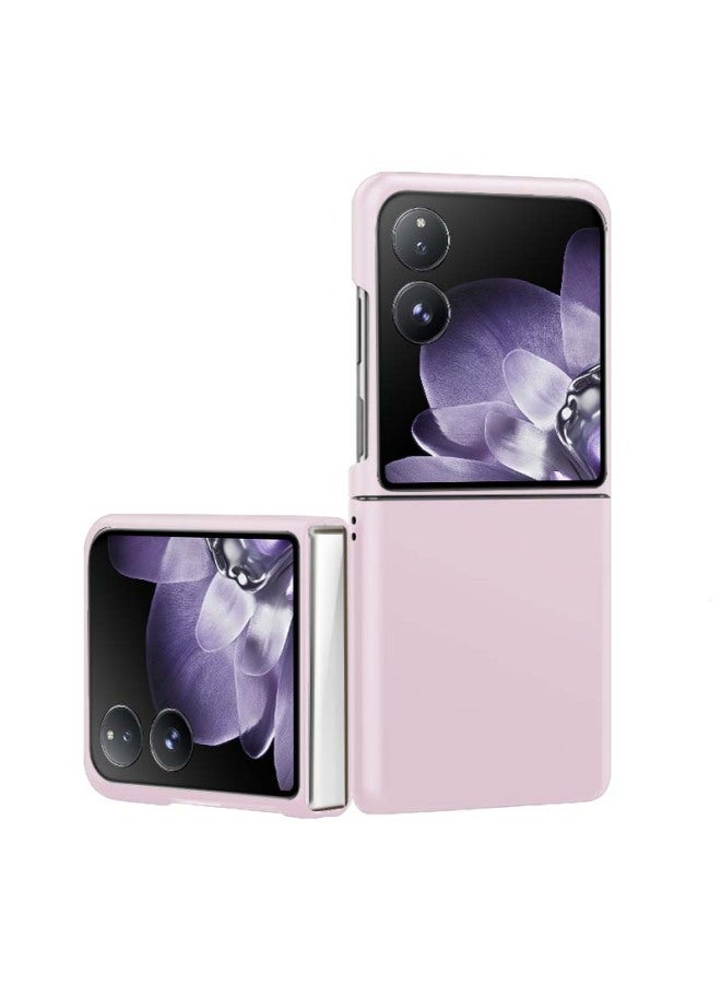 Freeson Matte Frosted Protective Case For Xiaomi Mix Flip Phone, Ultra Thin Full Coverage Anti-Drop Pc Hard Shell Fashionable Colorful Trendy For Men And Women, Pink - Image 3