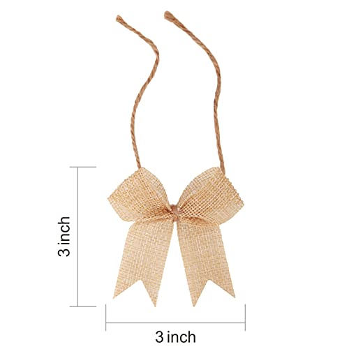 Meseey 24 Pcs 3 Inch Mini Buffalo Plaid Check Ribbon Bow Smal Bows for Crafts Sewing Scrapbook Wedding Christmas Halloween Thanksgiving Decorations (brulap) - Image 3