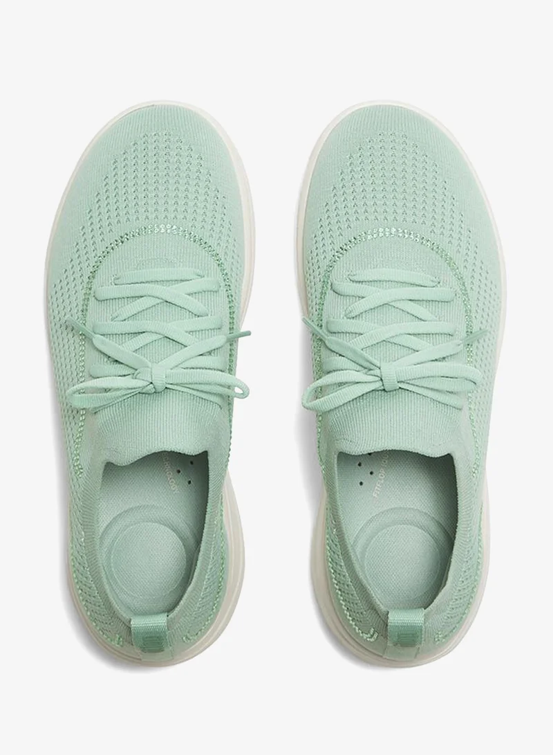 Fitflop SUPER-Q CRYSTAL-TRIM KNIT SLIP-ON LACED SNEAKERS