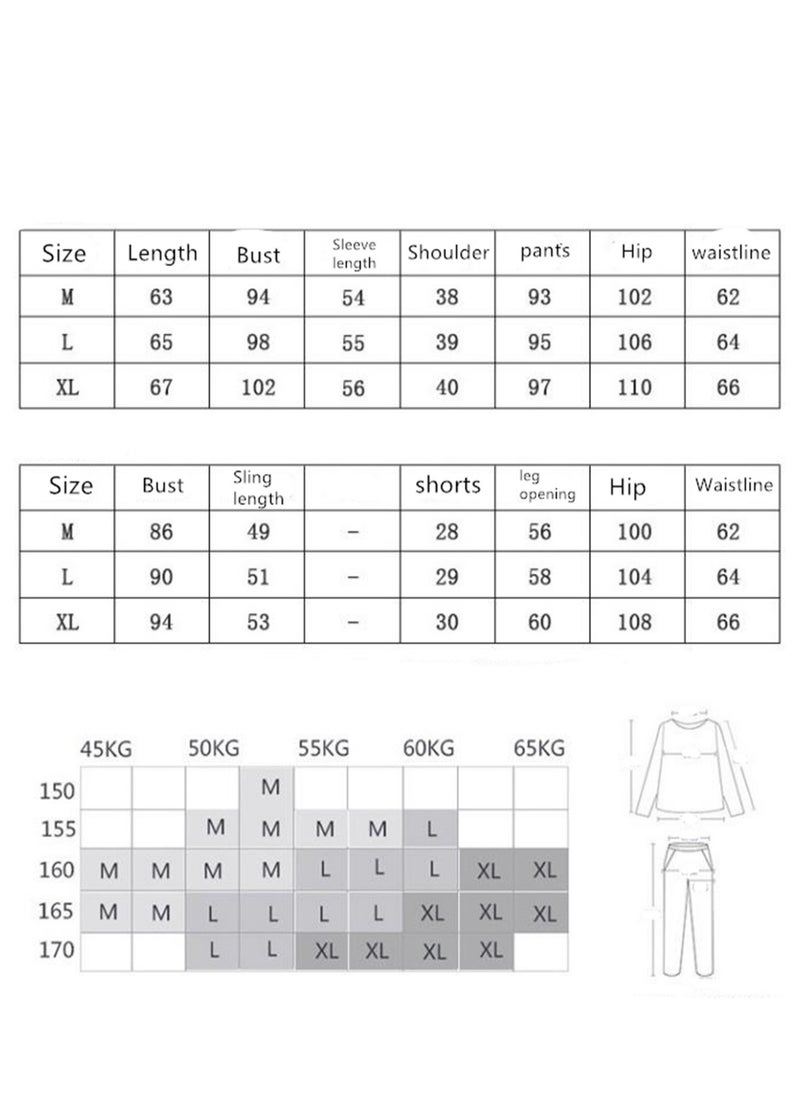 Generic - 7pcs pajamas set for women in all seasons imitation silk pajamas set - Image 1