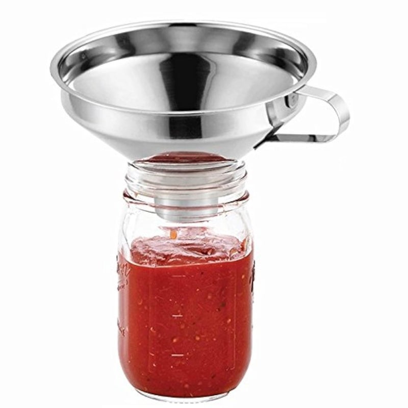 WideMouth Canning Funnel With Handle For Mason JarStainless Steel Kitchen Funnel For Regular and Wide Mouth Jars
