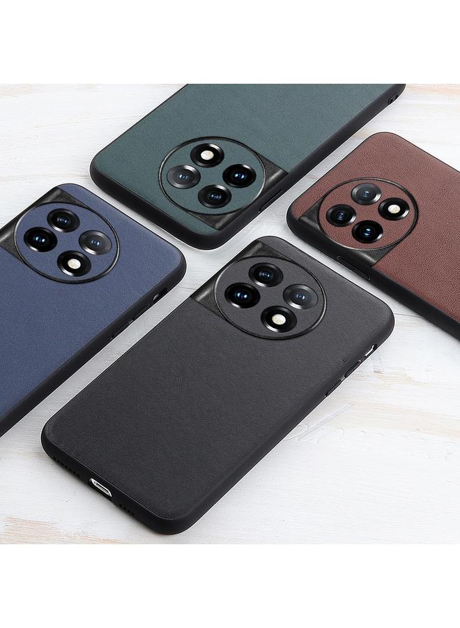 S-TOP Case For OnePlus Ace 2 / 11R Lambskin Texture Genuine Leather Phone Case - Image 4