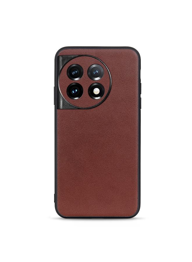S-TOP Case For OnePlus Ace 2 / 11R Lambskin Texture Genuine Leather Phone Case - Image 1