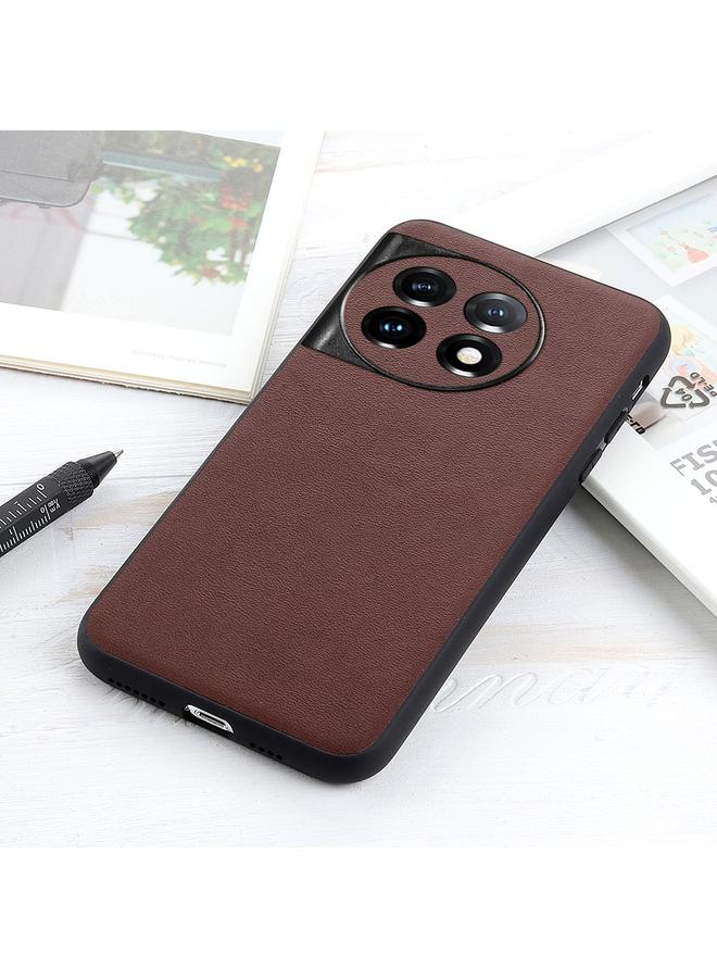 S-TOP Case For OnePlus Ace 2 / 11R Lambskin Texture Genuine Leather Phone Case - Image 3