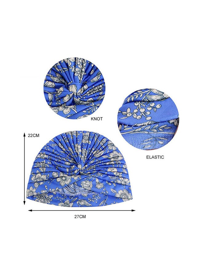 roaiss 8 Pcs Women's Fashion Headgear Printed Pleated Nightcap Lightweight Breathable Chemotherapy Cap Elastic Wrapped Pregnant Women'S Hat  - Image 3