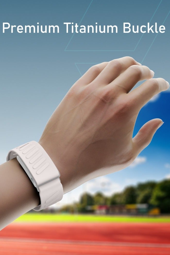 Moxedo حزام معصم مكسيدو المريح والمتين لساعة WHOOP 5.0 - حزام ساعة مرن ومقاوم للماء للرجال والنساء، خفيف الوزن وصديق للبشرة مع موصل على شكل U - بيج - Image 4