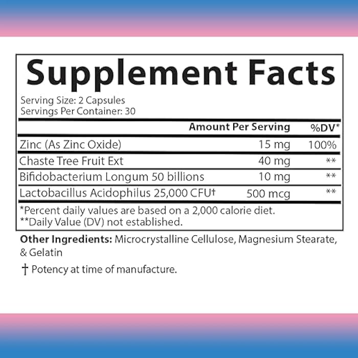 Angry Supplements Pretty Probiotics for Women – Beauty & Wellness Blend to Support Hair, Skin, Nail & Gut Health: Zinc, Chaste Tree Fruit, Bifidobacterium & Lactobacillus – 60 Capsules (2-Bottles) - Image 2