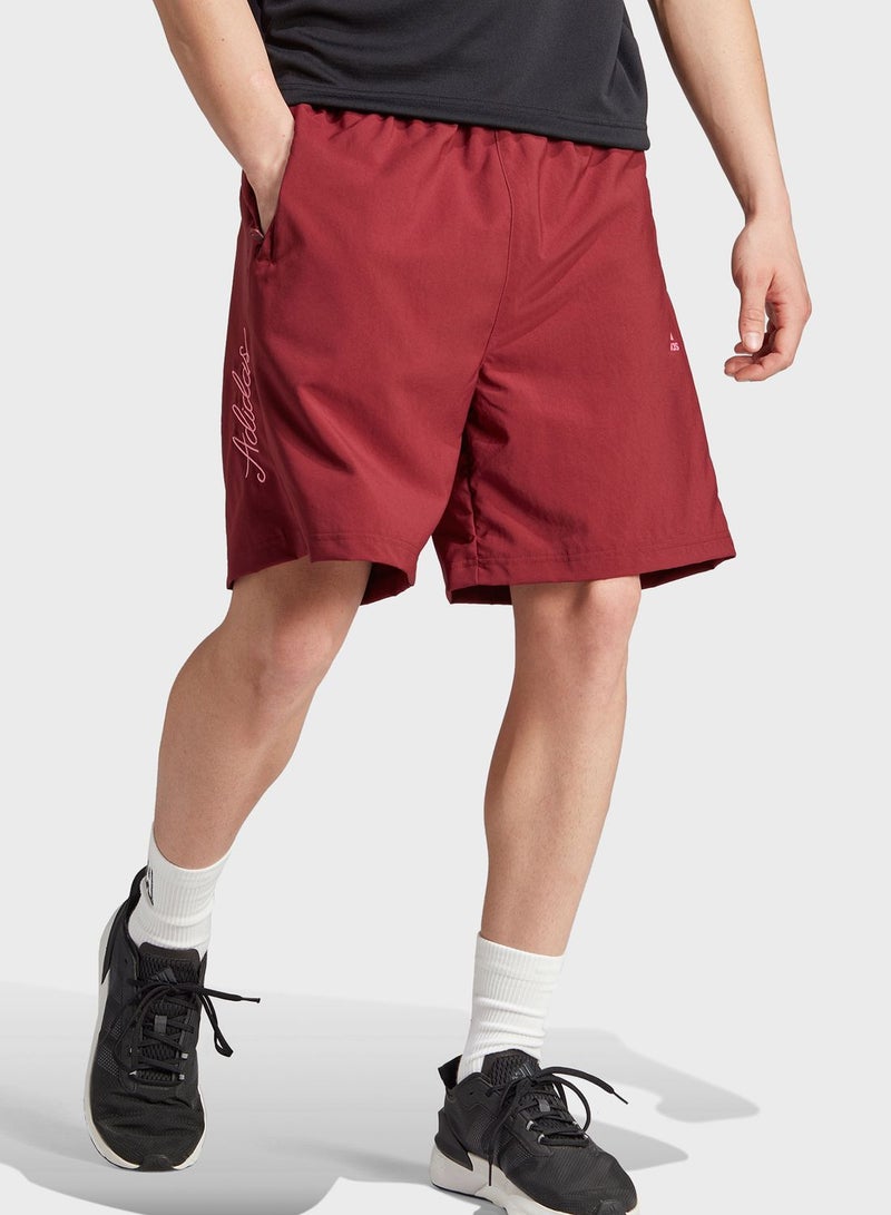 اديداس شورت مزين بشعار كبير - Image 1