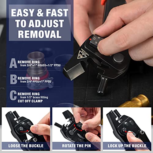 iCrimp PEX Removal Tool for F2098 Stainless Steel Clamps & F1807 Copper Rings, PEX Decrimping Tool - Image 5