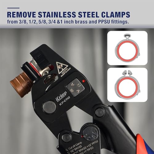iCrimp PEX Removal Tool for F2098 Stainless Steel Clamps & F1807 Copper Rings, PEX Decrimping Tool - Image 3