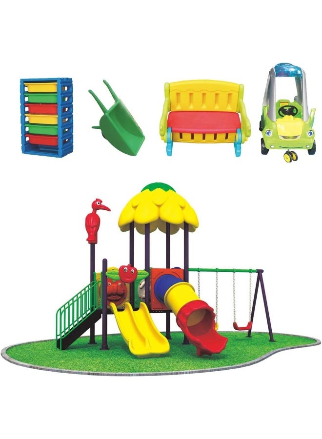 Rainbow Toys RBW TOYS The Best Backyard Multifunctional Easy Climber, Outdoor Slide and Swing Sets for Children Activities - Image 1