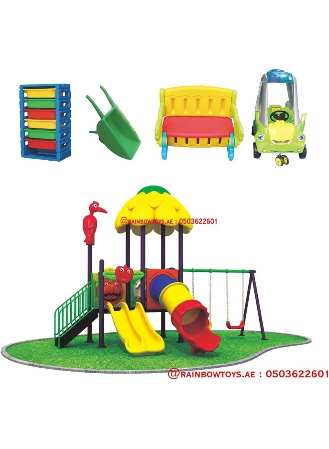 Rainbow Toys RBW TOYS The Best Backyard Multifunctional Easy Climber, Outdoor Slide and Swing Sets for Children Activities - Image 2