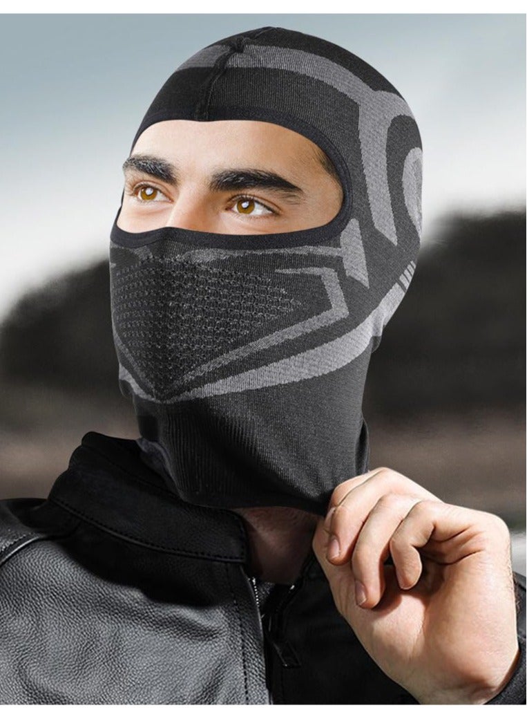 Motorcycle Balaclava Face Mask, Breathable Short Mask for Riding Racing Ski Snowboard Cycling Working Men Women Cold Weather Snow Mask Black  - Image 4