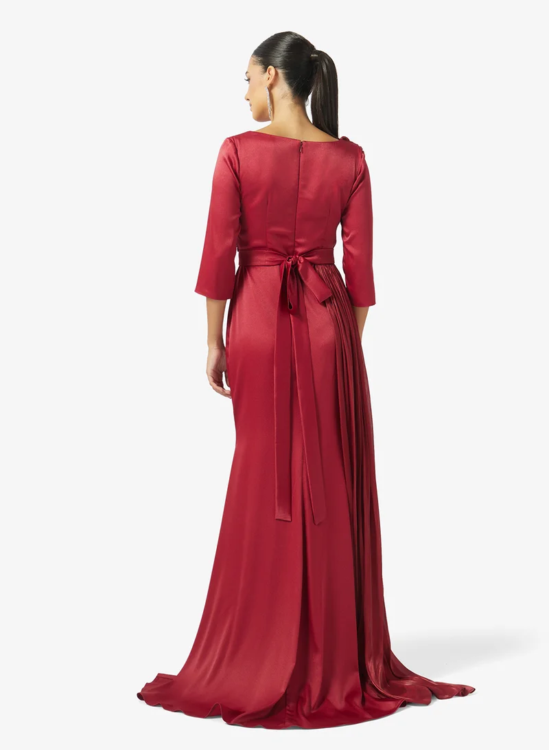 Iyra Mesh Detail Tiered Hem Dress