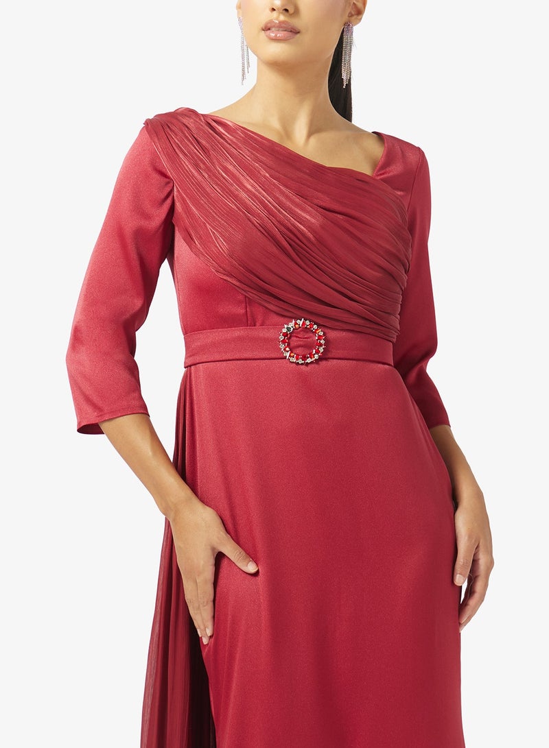 Iyra Mesh Detail Tiered Hem Dress - Image 4