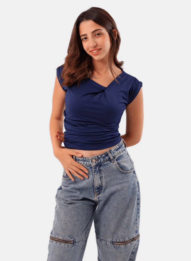 lavex, Women Summer Navy Top