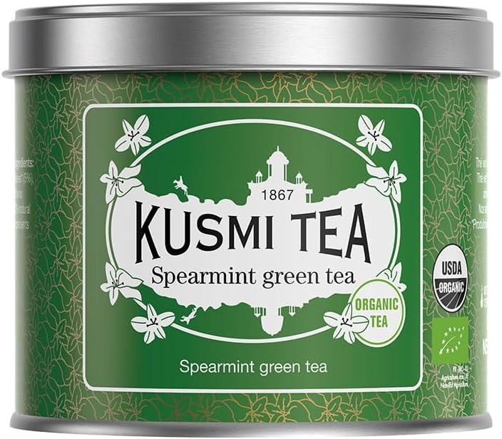 KUSMI TEA شاي كوسمي الأخضر بالنعناع العضوي - علبة 100 جرام - Image 1