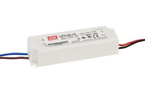 Mean Well LPV-20-12 90-264 VAC Input 20-watt 1.67-Amp USA LED Driver with 12 VDC Output - Image 1