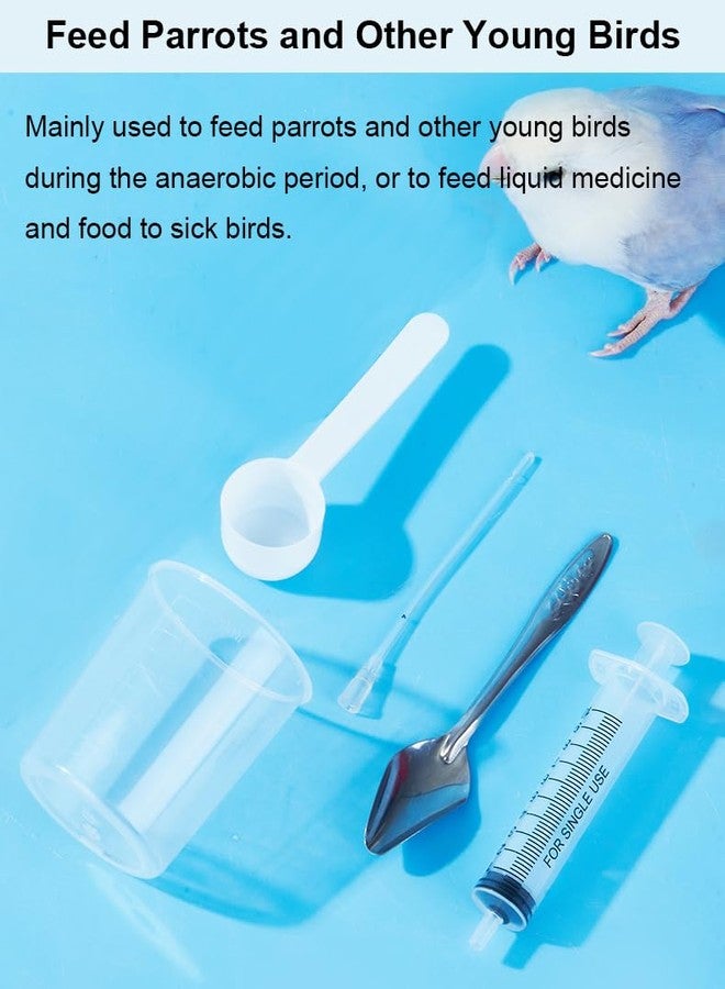 Hiflyer 5 PCS Baby Bird Feeding Syringe for Baby Birds Parrot Hand Feeding Syringe Pet, Parrot Feeder Food Syringe, Feeding Tube Bird Feeding & Watering Supplies - Image 3
