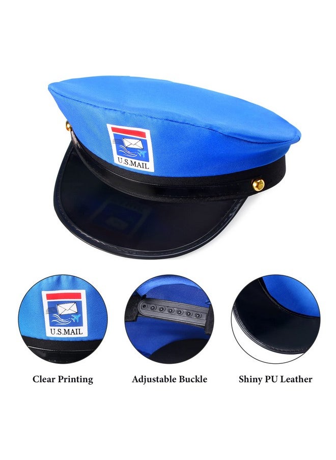 Keymall - Kids Mailman Costume Mail Carrier Hat Mr. Postman Canvas Bag Vest Envelopes For Halloween Career Day Postal Costume - Image 1