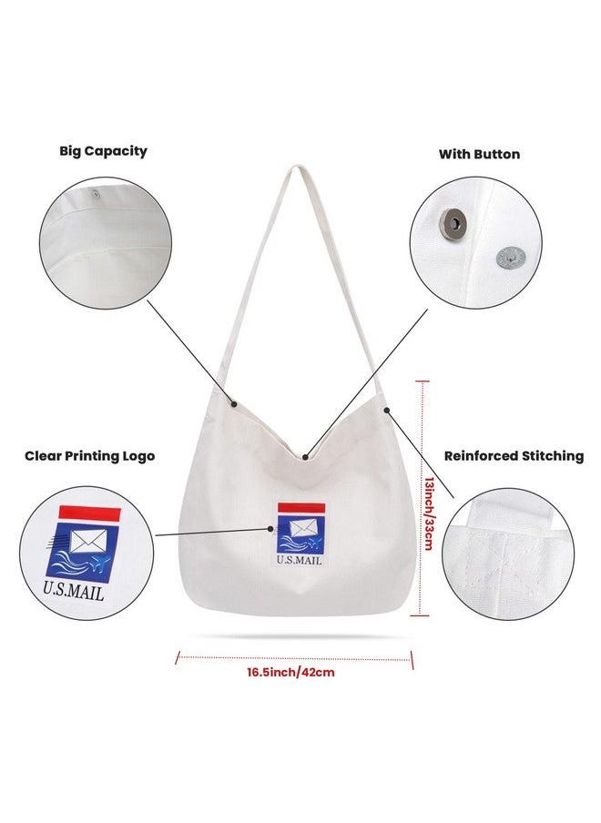 Keymall - Kids Mailman Costume Mail Carrier Hat Mr. Postman Canvas Bag Vest Envelopes For Halloween Career Day Postal Costume - Image 1