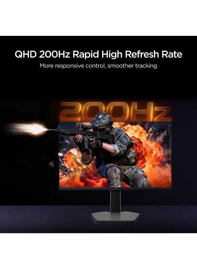 تي سي إل 27 Inch QHD Mini LED Gaming Monitor, 200Hz Refresh Rate, HFS Panel 1ms GTG, AMD FreeSync Premium, Tmoc Motion Clarity, 600nits Peak Brightness, 95% DCI-P3 Color Gamut 27P2A (2026 Model) grey - Image 3