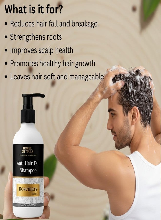 House of Tails Anti Hairfall Shampoo for Dry & Frizzy Hair | Strengthens & Boosts Hair Growth | Rosemary Extract & Oil, Pro-Vitamin B5, Wheat Protein, Aloe & Vitamin E | Gentle Sulphate-Free Base | For Men & Women | 500 ml - Image 4