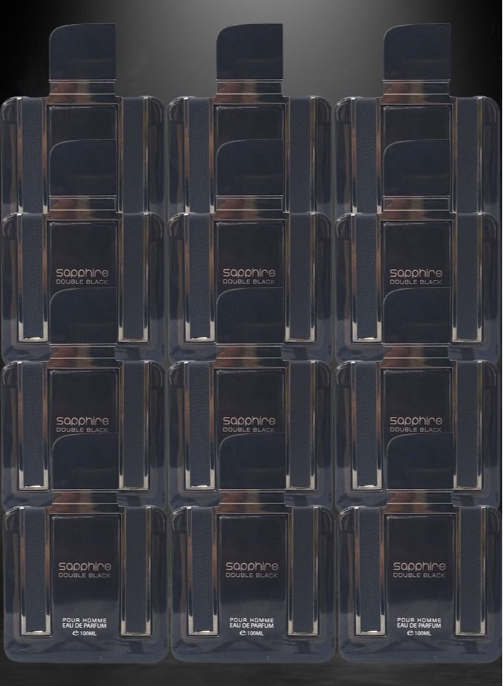 Sapphire 12 Pieces Sapphire Double Black EDP 100ML - Image 1