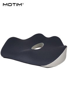 Motim Memory Foam Seat Cushion Pad for Lower Back, Orthopedic Chair Cushion, Spine Support and Coccyx Pain Relief Pressure Relief for Car Seat, Office Chair, Airplane  - Image 2