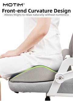Motim Memory Foam Seat Cushion Pad for Lower Back, Orthopedic Chair Cushion, Spine Support and Coccyx Pain Relief Pressure Relief for Car Seat, Office Chair, Airplane  - Image 4